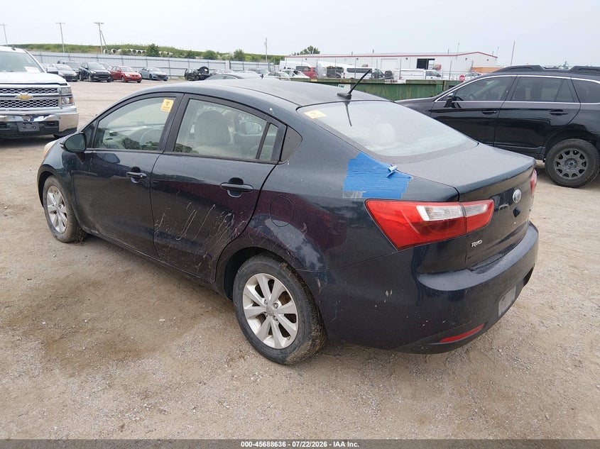Vin: knadn4a37d6165823, lot: 46187243, kia rio ex 20133