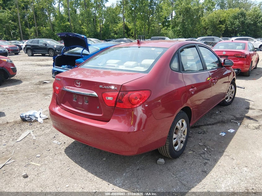 Vin: kmhdu4ad7au130619, lot: 46187270, hyundai elantra gls 20104