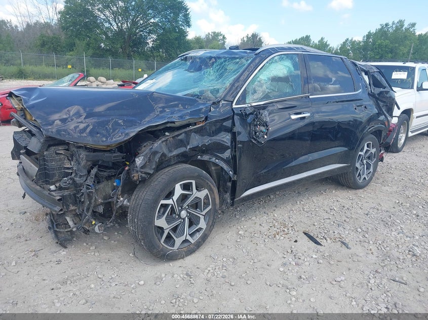 Vin: km8r7dhe2nu383543, lot: 46187281, hyundai palisade calligraphy 20222