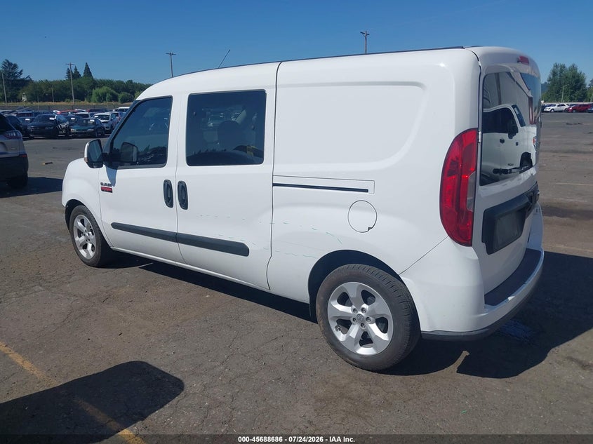Vin: zfberfbb2j6j21465, lot: 46187293, ram promaster city slt 20183