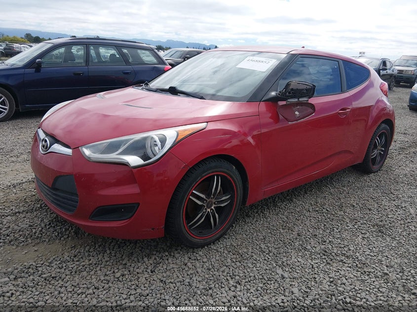 Vin: kmhtc6ad7cu066238, lot: 46187460, hyundai veloster base w/gray 20122