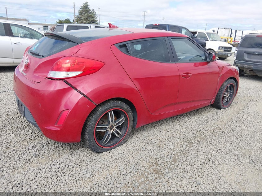 Vin: kmhtc6ad7cu066238, lot: 46187460, hyundai veloster base w/gray 20124