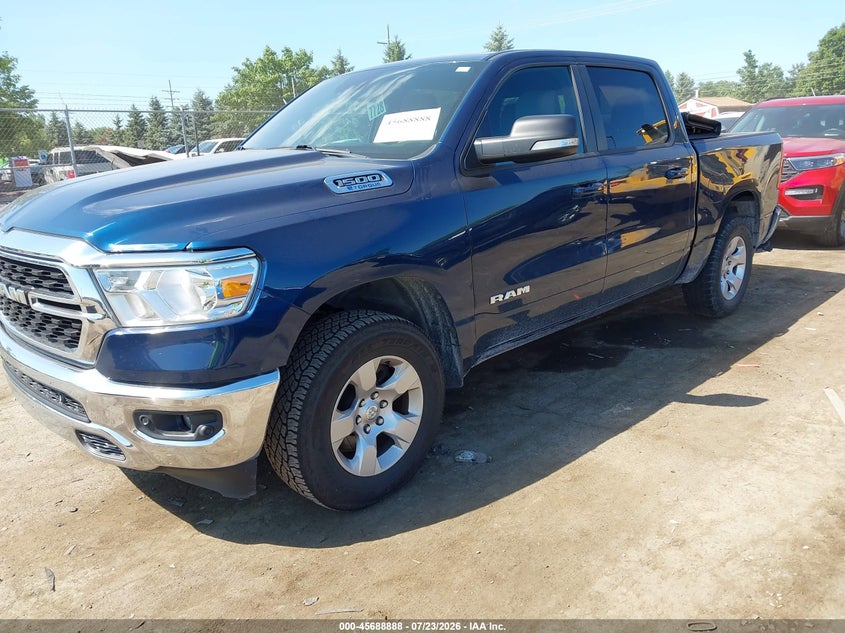Vin: 1c6rrffg4nn249780, lot: 46187495, ram 1500 big horn  4x4 5'7 box 20222