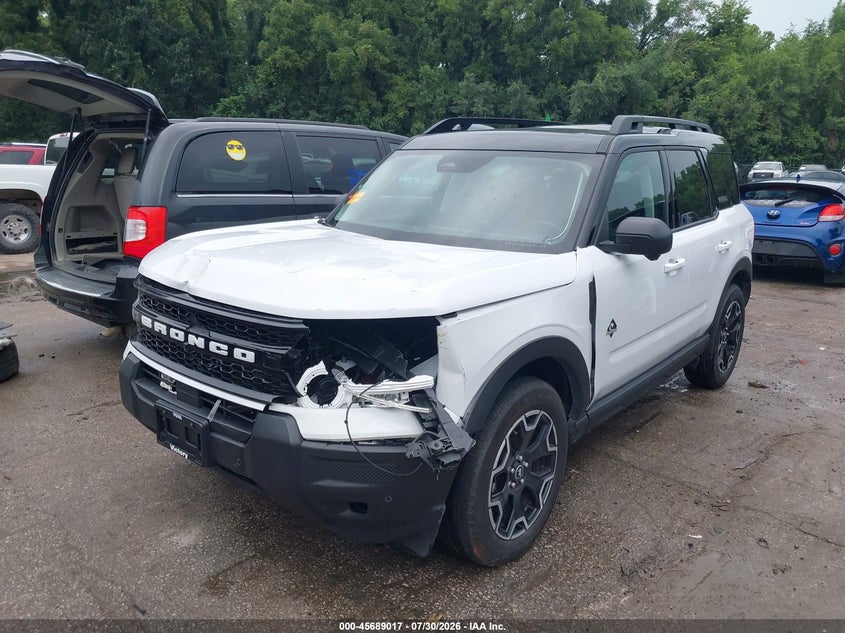 Vin: 3fmcr9cn4sre62686, lot: 46187624, ford bronco sport outer banks 20252