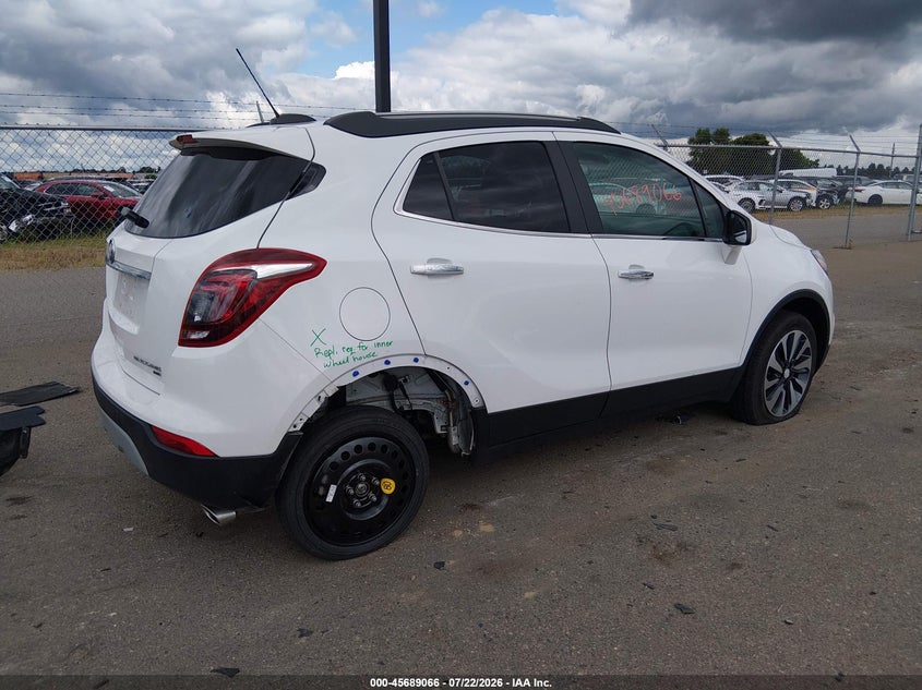 Vin: kl4cjesmxmb364437, lot: 46187673, buick encore awd preferred 20214