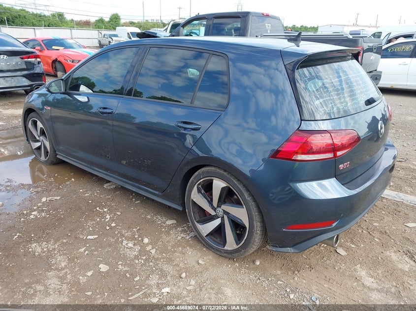 Vin: 3vw5t7auxkm003525, lot: 46187681, volkswagen golf gti 2.0t autobahn/2.0t rabbit edition/2.0t s/2.0t se 20193