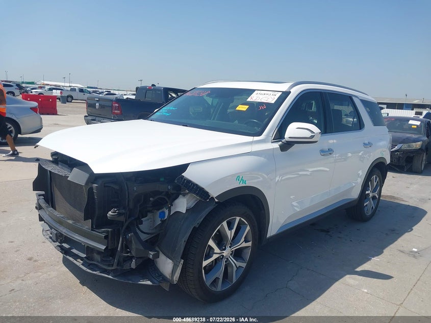 Vin: km8r4dhe4mu315414, lot: 46187845, hyundai palisade sel 20212