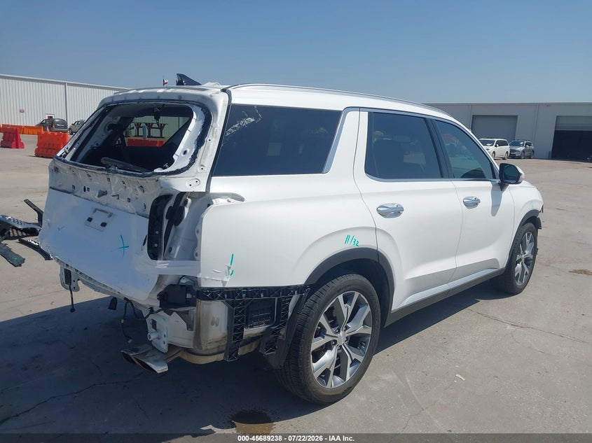 Vin: km8r4dhe4mu315414, lot: 46187845, hyundai palisade sel 20214