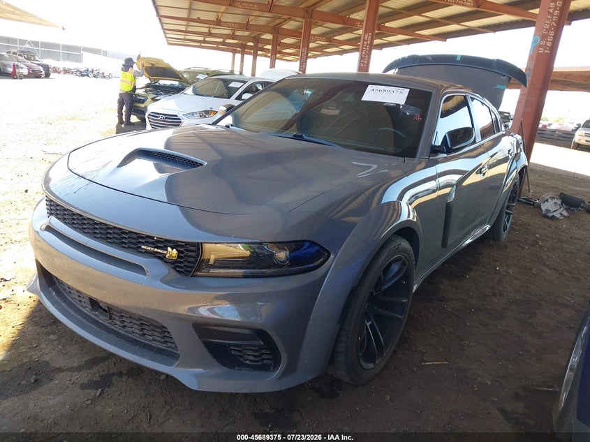 Vin: 2c3cdxgj3ph672556, lot: 46187982, dodge charger scat pack widebody 20232