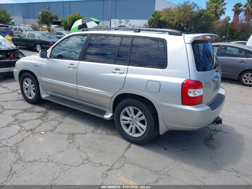 2006 Toyota Highlander Hybrid Limited V6 VIN: JTEDW21A860007690 Lot: 45689378
