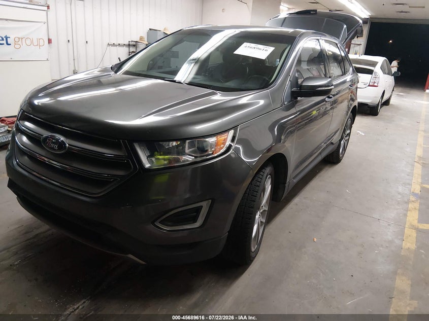 Vin: 2fmtk3k88fbc40265, lot: 46188223, ford edge titanium 20152