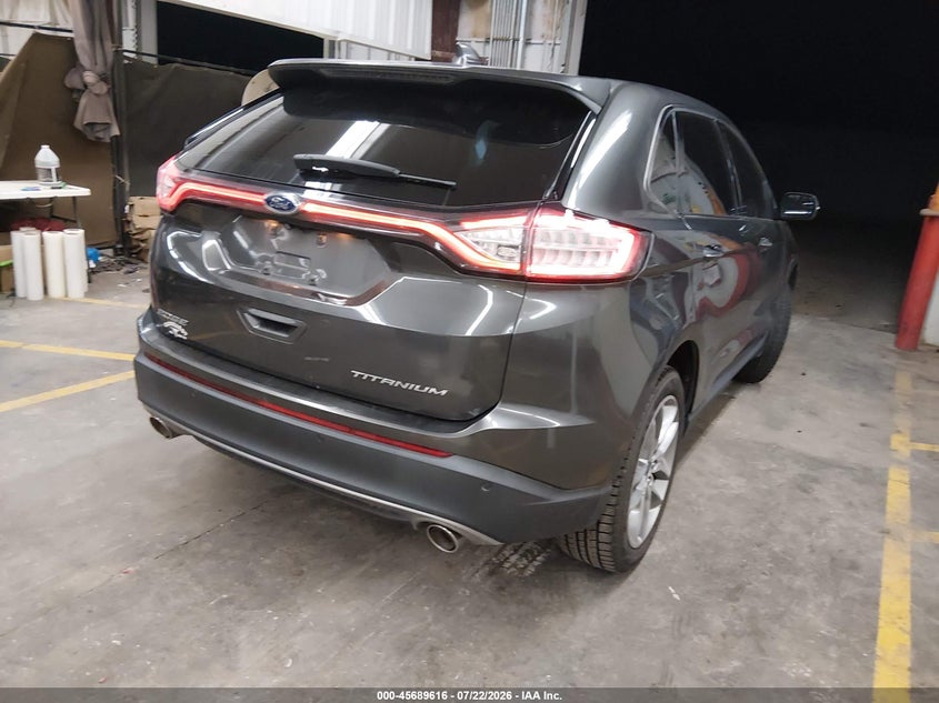 Vin: 2fmtk3k88fbc40265, lot: 46188223, ford edge titanium 20154