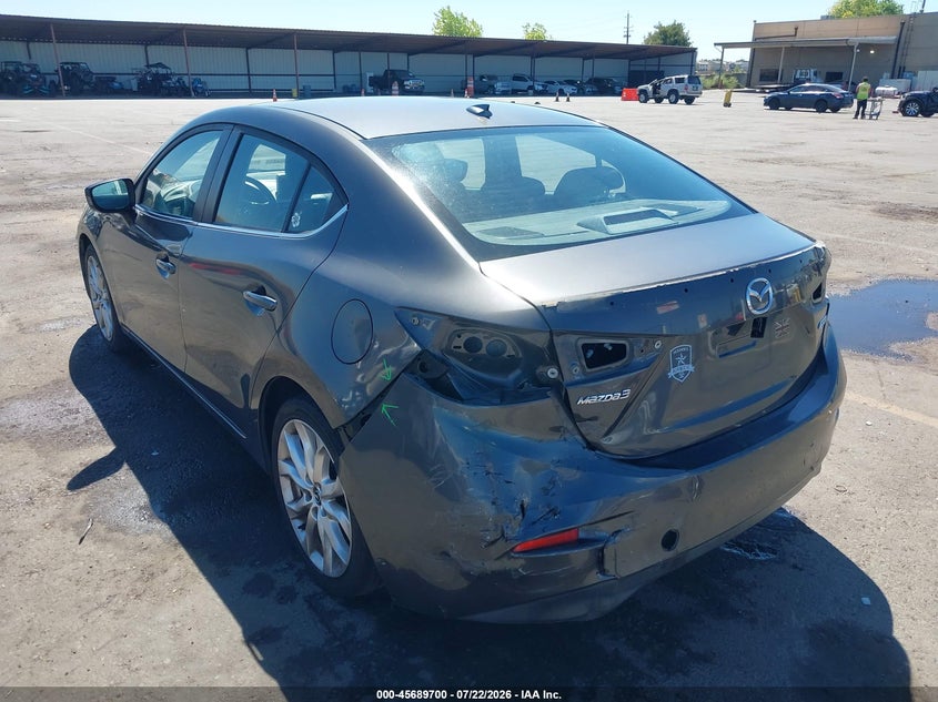 Vin: jm1bm1x38g1289300, lot: 46188307, mazda mazda3 s grand touring 20163