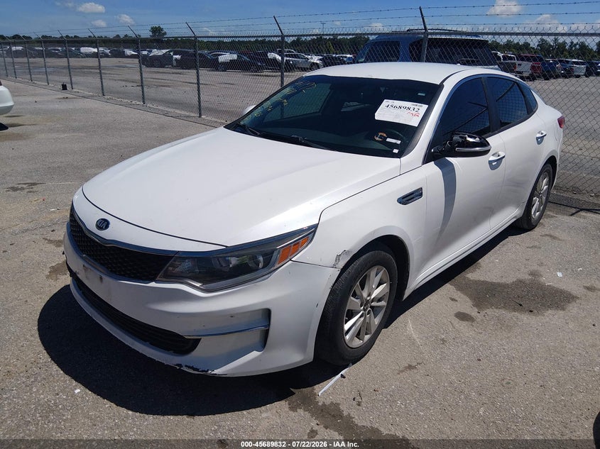 Vin: knagt4l35g5085396, lot: 46188439, kia optima lx 20162