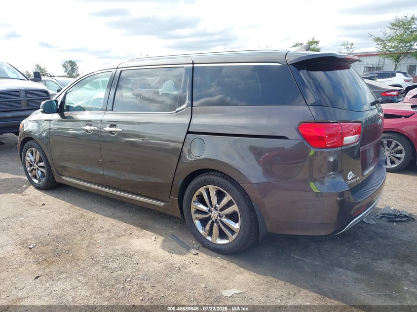 Vin: kndme5c12h6272000, lot: 46188452, kia sedona sx luxury 20173