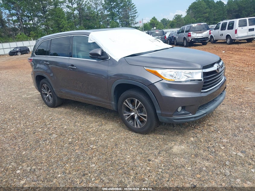 Vin: 5tdkkrfh0gs146443, lot: 46188553, toyota highlander xle v6 2016 img_1