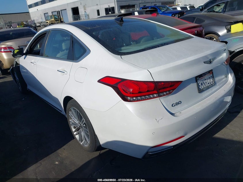 Vin: kmtfn4je8ku315204, lot: 46188565, genesis g80 3.8 20193