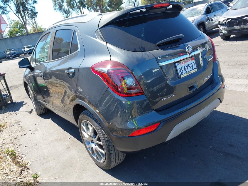 Vin: kl4cj1sb0jb584169, lot: 46188635, buick encore sport touring 20183