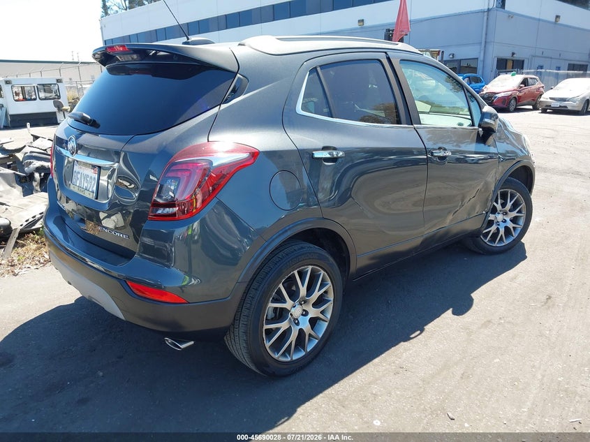 Vin: kl4cj1sb0jb584169, lot: 46188635, buick encore sport touring 20184