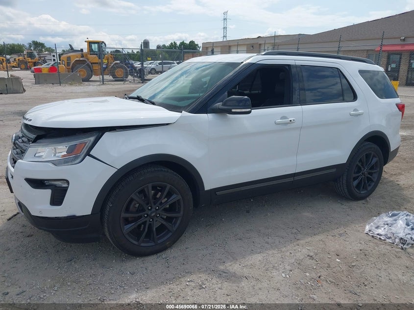 Vin: 1fm5k7dh2jgc24349, lot: 46188673, ford explorer xlt 20182