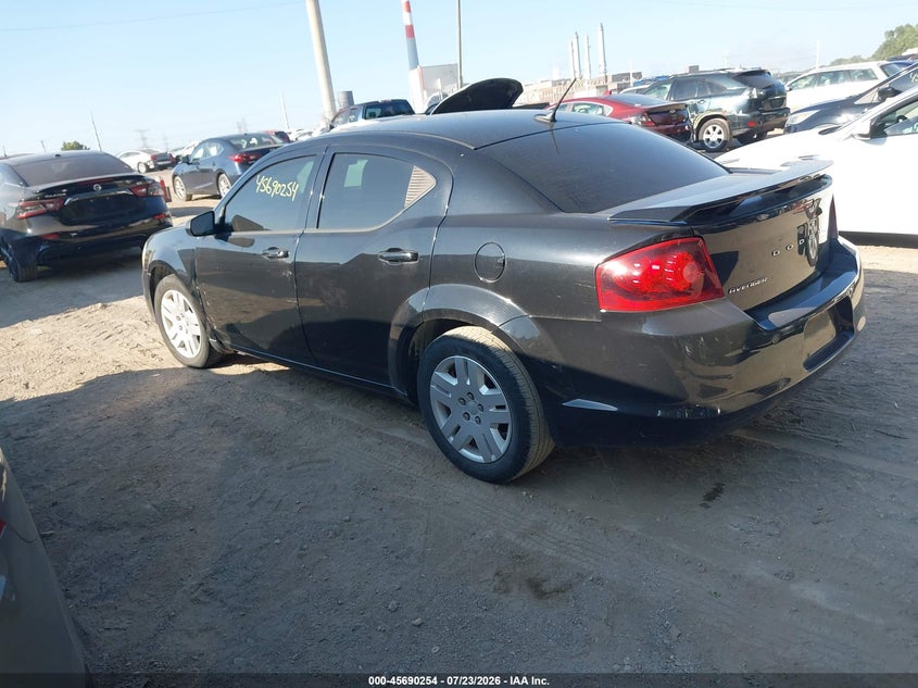 Vin: 1c3cdzab4en145482, lot: 46188861, dodge avenger se 20143