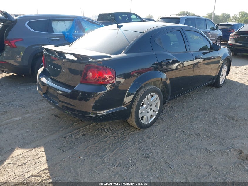 Vin: 1c3cdzab4en145482, lot: 46188861, dodge avenger se 20144