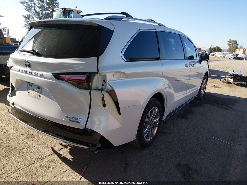Vin: 5tdeskfc4ps084327, lot: 46188879, toyota sienna platinum 20234