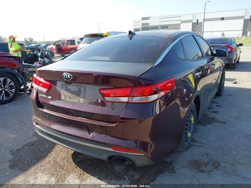 Vin: 5xxgt4l39gg053422, lot: 46188889, kia optima lx 20164