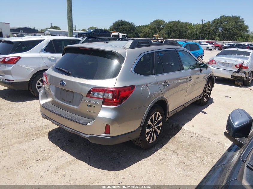 Vin: 4s4bsbnc0f3269376, lot: 46188935, subaru outback 2.5i limited 20154