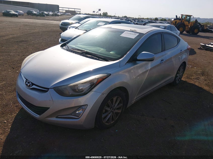 2015 Hyundai Elantra, Звичайний знос, IAAI, VIN 5NPDH4AE8FH548562 — фото 2