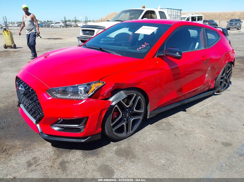 Vin: kmht36ah8lu008318, lot: 46189147, hyundai veloster n 20202