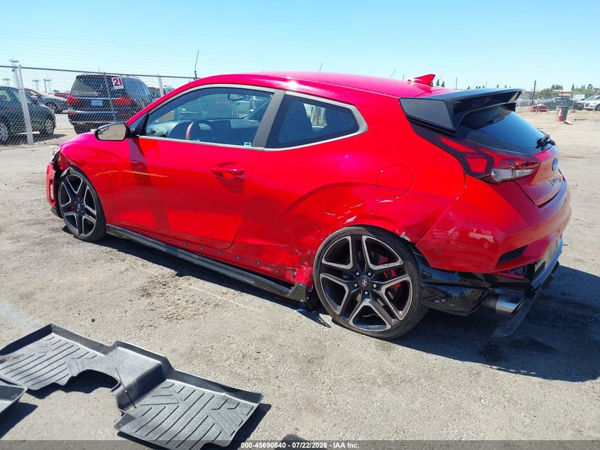 Vin: kmht36ah8lu008318, lot: 46189147, hyundai veloster n 20203