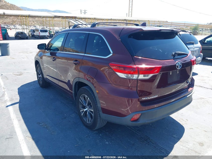 Vin: 5tdzzrfh6hs218404, lot: 46189163, toyota highlander le plus 20173