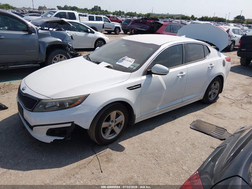 Vin: 5xxgm4a77eg334246, lot: 46189191, kia optima lx 20142