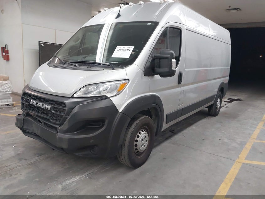 Vin: 3c6lrvdg2re113175, lot: 46189301, ram promaster 2500 tradesman high roof 159 wb w/pass seat 20242