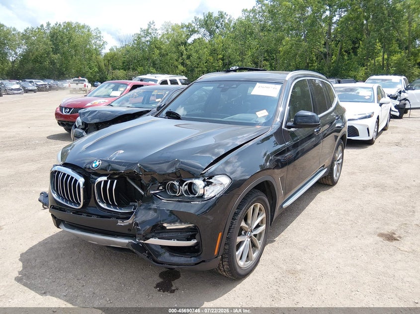2019 BMW X3, Удар спереди, IAAI, VIN 5UXTR9C54KLR04643 — фото 2