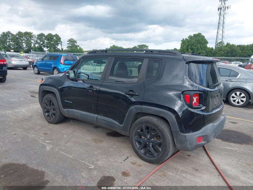 Vin: zaccjabb4hpf77621, lot: 46189361, jeep renegade altitude fwd 20173