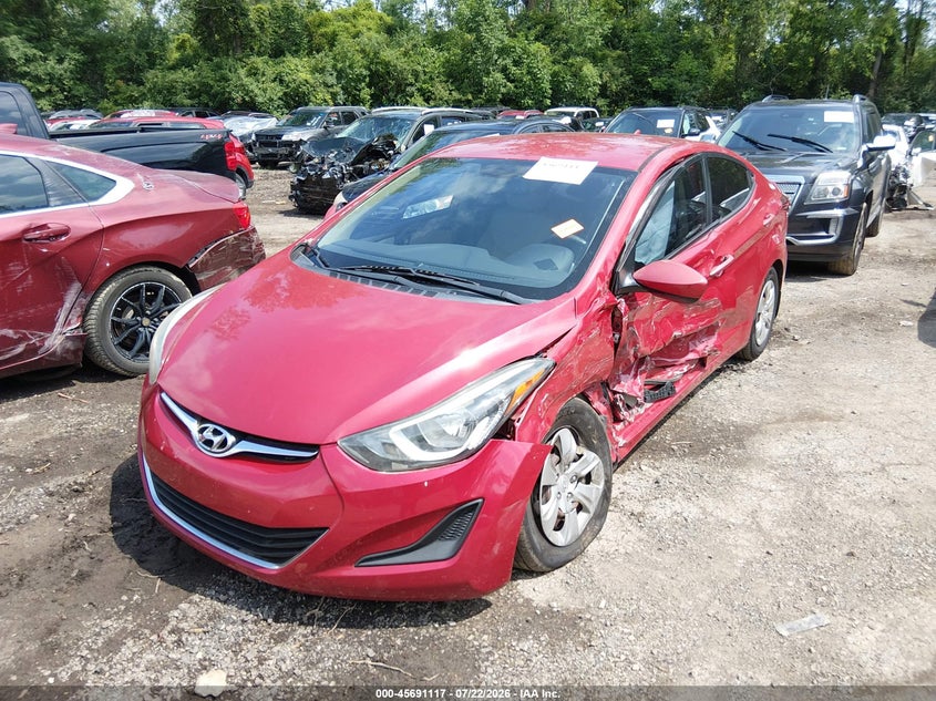 2016 Hyundai Elantra Se, Левый бок, IAAI, VIN KMHDH4AE7GU514695 — фото 2