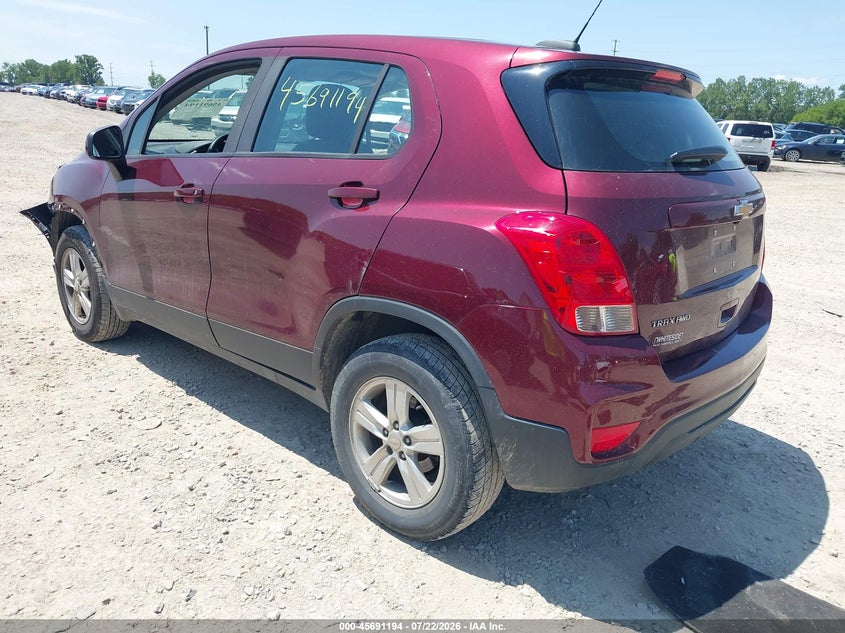 Vin: 3gncjnsb9hl252325, lot: 46189822, chevrolet trax ls 20173