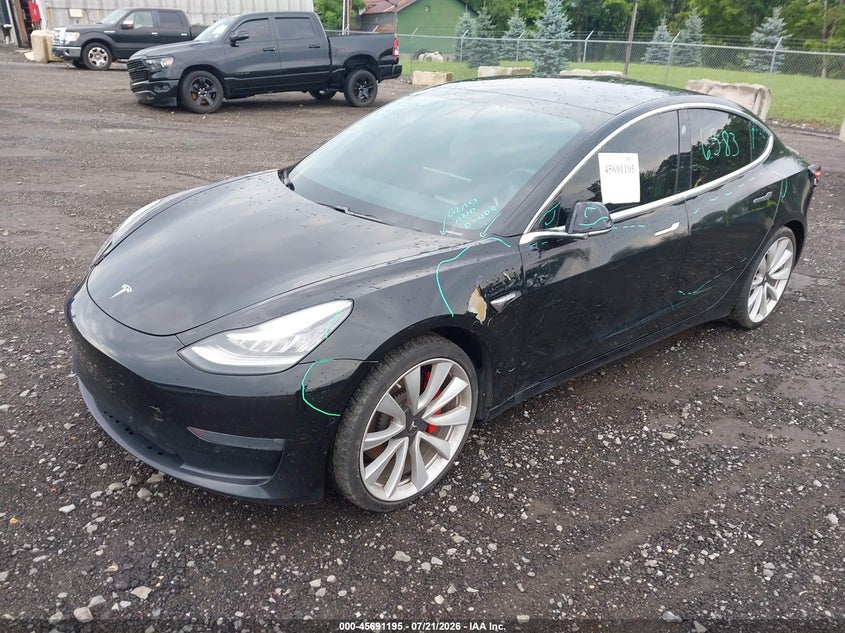 2019 Tesla Model 3 Long Range/Performance VIN: 5YJ3E1EB7KF441580 Lot: 45691195