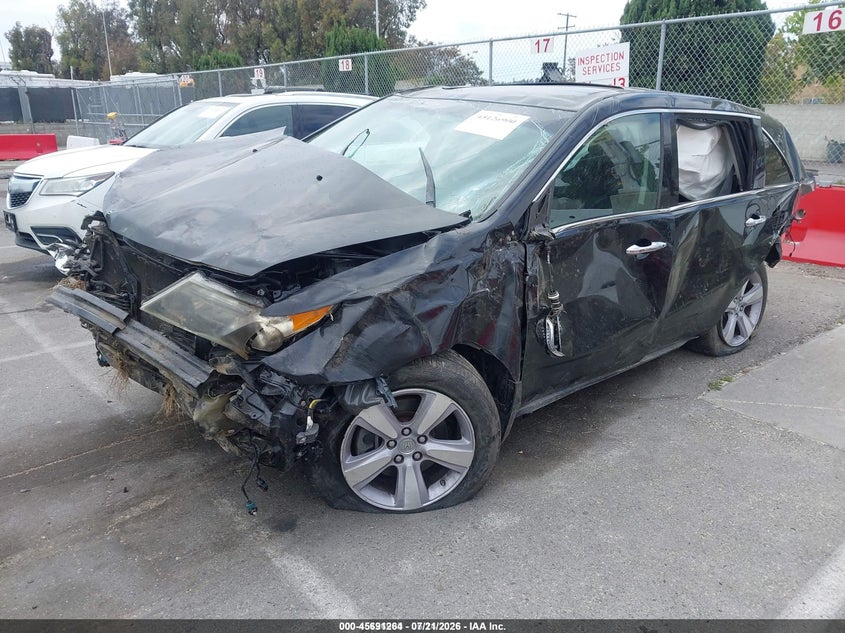 2013 Acura MDX, All Over, IAAI, VIN 2HNYD2H31DH506417 — photo 2