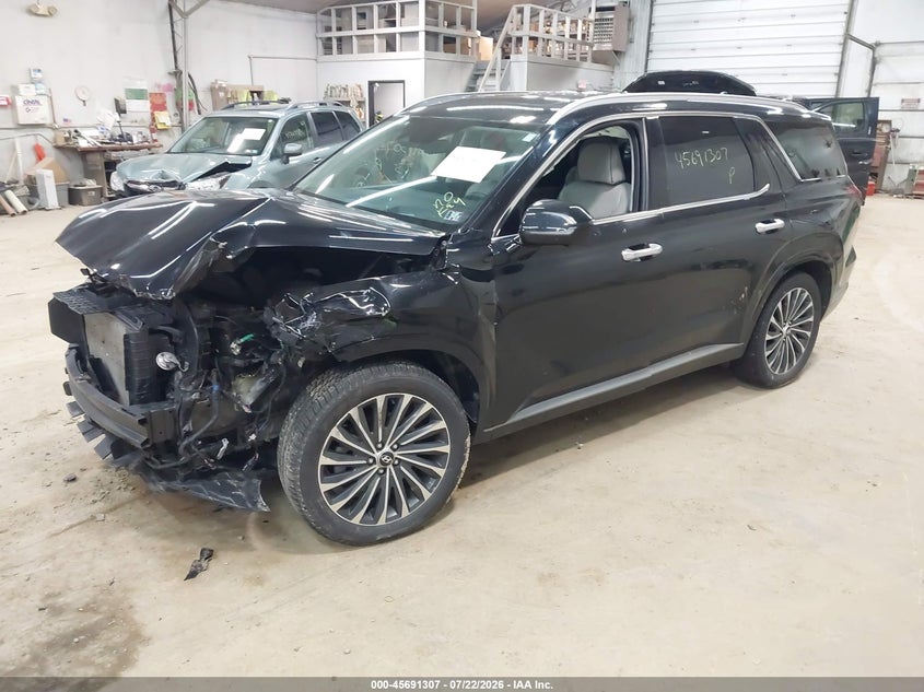 Vin: km8r7dge7pu586500, lot: 46189935, hyundai palisade calligraphy 20232