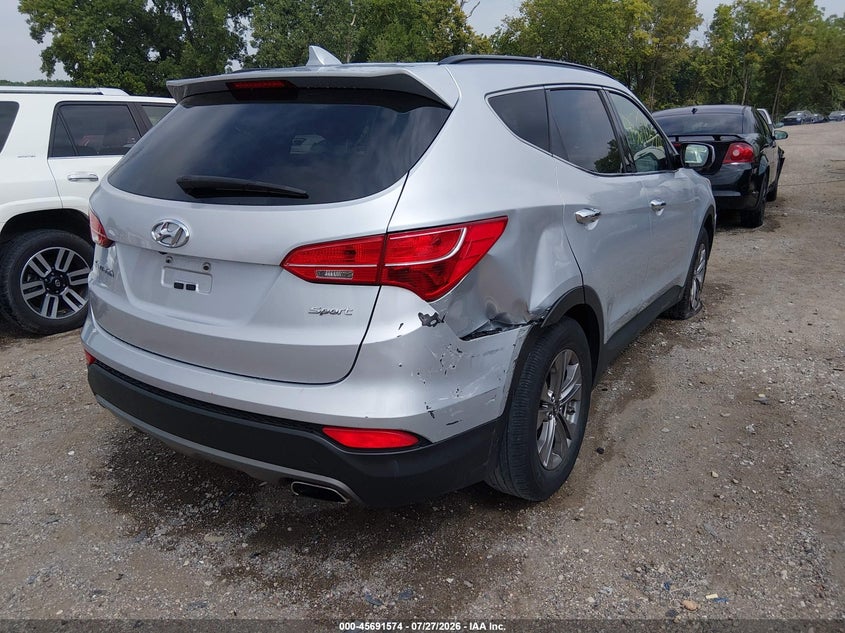 Vin: 5xyzu3lb9fg265612, lot: 46190202, hyundai santa fe sport 2.4l 20154