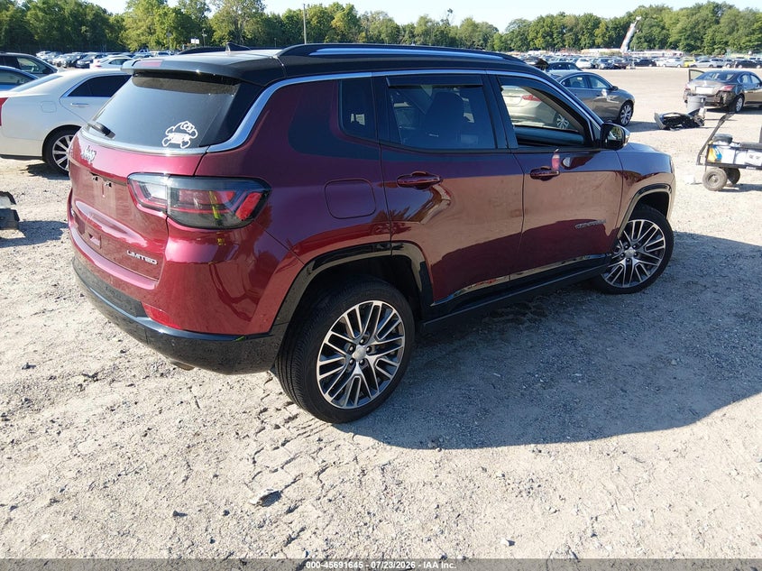 Vin: 3c4njdcb6nt147909, lot: 46190273, jeep compass limited 4x4 20224