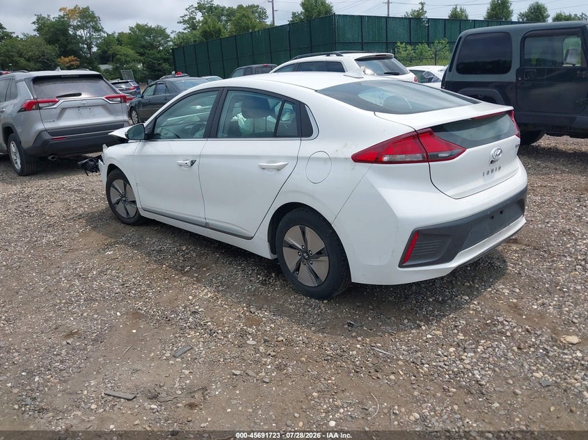 Vin: kmhc75lc0lu221134, lot: 46190351, hyundai ioniq hybrid se 20203