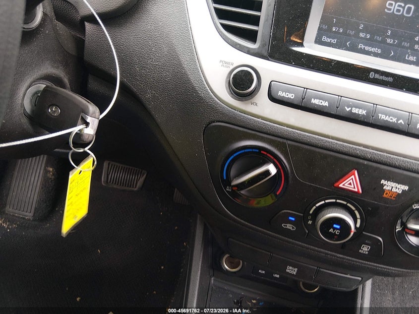 2019 HYUNDAI ACCENT SEDAN 1.6L I-4 DI, DOHC, VVT, 130HP