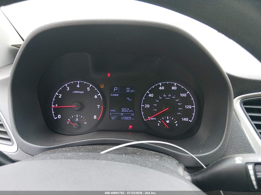 2019 HYUNDAI ACCENT SEDAN 1.6L I-4 DI, DOHC, VVT, 130HP