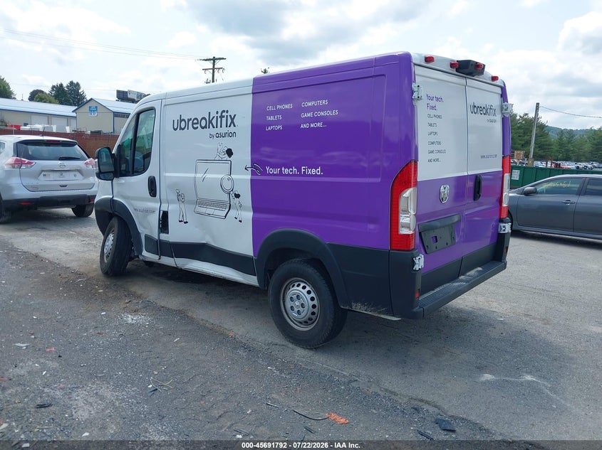 Vin: 3c6lrvng5te165826, lot: 46190420, ram promaster 1500 tradesman low roof 118 wb w/pass seat 20263
