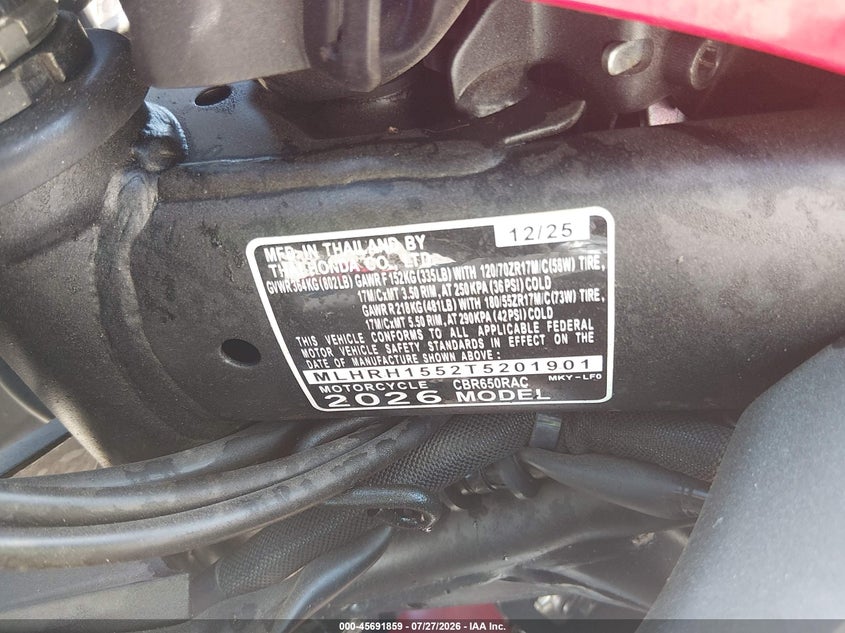 HONDA CBR650 2026