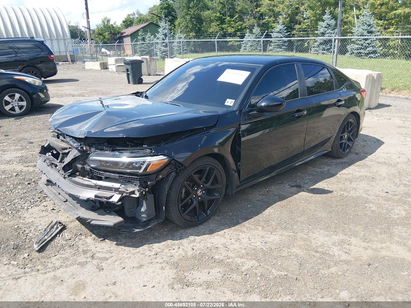 2022 Honda Civic Sport, Front End, IAAI, VIN 2HGFE2F56NH587707 — photo 2